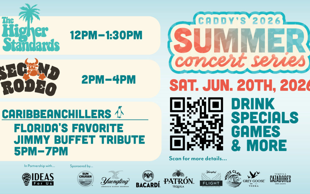 Get Ready for a Full Day of Live Music at Caddy’s Treasure Island 🏝️ 🎶